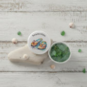 Kleurrijke teenslippers waterverf aanpasbaar button flesopener