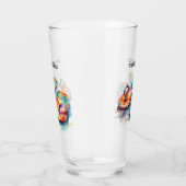 Kleurrijke teenslippers waterverf aanpasbaar glas (Rechts)