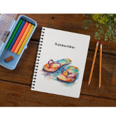 Kleurrijke teenslippers waterverf aanpasbaar planner