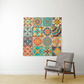 Kleurrijke tegels Azulejos. Traditioneel Portugees Wandkleed (In Situ (horizontaal))