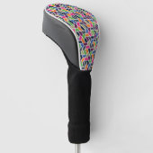 Kleurrijke Tegels Golfheadcover (Schuin)