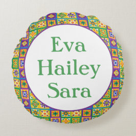 Kleurrijke tegels rond kussen