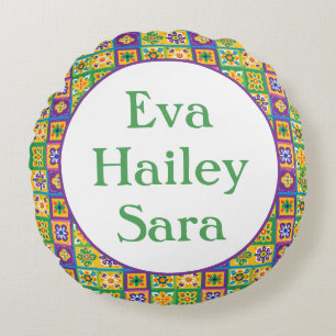 Kleurrijke tegels rond kussen