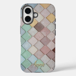 Kleurrijke Tegels Thema gepersonaliseerd iPhone 16 Hoesje