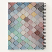 Kleurrijke Tegels Thema met gepersonaliseerde naam Notitieboek (Achterkant)