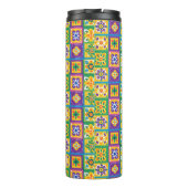 Kleurrijke tegels thermosbeker (Achterkant)