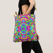 Kleurrijke tegels tote bag (Dichtbij)
