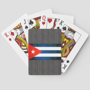 Kleurrijke tegenstrijdige Cubaanse vlag Pokerkaarten