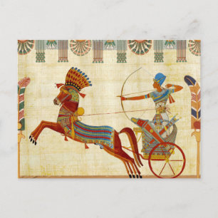 Kleurrijke tekening van de farao van het oude Egyp Feestdagenkaart