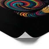 Kleurrijke Tekening van een Kat 5:4 Poster (Hoek)