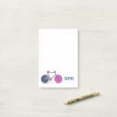 Kleurrijke tekenreeks voor fietsen, speciaal ontwo post-it® notes (Op bureau)