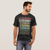 Kleurrijke tekst astronomie t-shirt (Voorkant volledig)