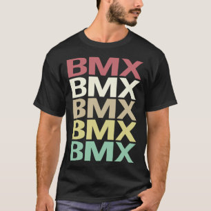 Kleurrijke tekst BMX T-shirt