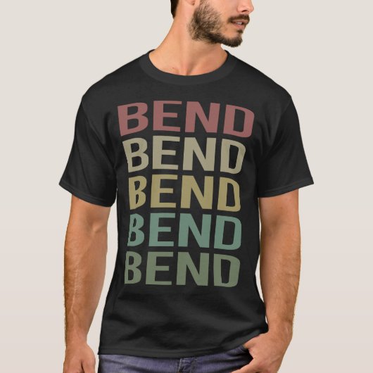 Kleurrijke Tekst Bocht T-shirt (Voorkant)