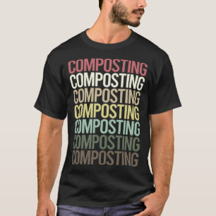 Kleurrijke tekst Composteren Composter T-shirt
