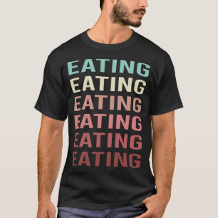 Kleurrijke tekst eten t-shirt