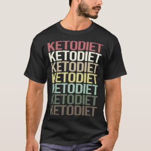 Kleurrijke Tekst Keto Dieet Ketogeen Keton Ketose T-shirt