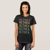 Kleurrijke Tekst Kunst - Althea Naam T-shirt (Voorkant volledig)