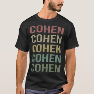 Kleurrijke tekst kunst - Cohen naam T-shirt