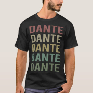 Kleurrijke tekst kunst - Dante naam T-shirt