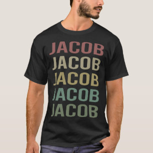 Kleurrijke tekst Kunst - Jacob Name T-shirt