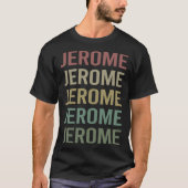 Kleurrijke Tekst Kunst - Jerome Naam T-shirt (Voorkant)