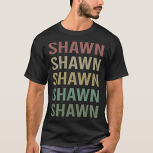 Kleurrijke tekst kunst - Shawn naam T-shirt
