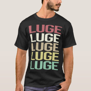 Kleurrijke tekst Luge Luger T-shirt