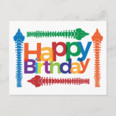 Kleurrijke tekst met stekelstaartwagen briefkaart (Voorkant)