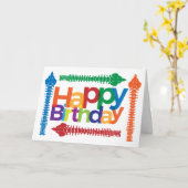 Kleurrijke tekst met stekelstaartwagen kaart (Gele Bloem)