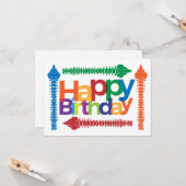 Kleurrijke tekst met stekelstaartwagen  kaart (Voorkant / Achterkant in situ)