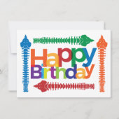 Kleurrijke tekst met stekelstaartwagen  kaart (Voorkant)