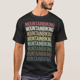 Kleurrijke Tekst Mountainbiken MTB T-shirt