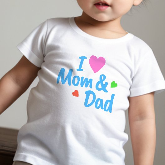 Kleurrijke tekst op Baby T-shirt | DP7Art