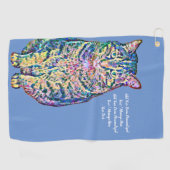 Kleurrijke tekst op maat golfhanddoek (Horizontaal)