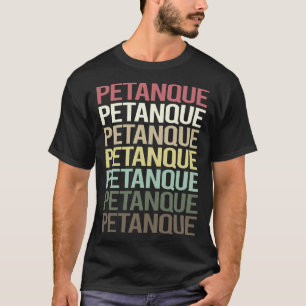 Kleurrijke tekst Petanque T-shirt