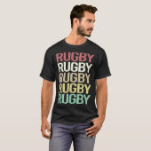 Kleurrijke Tekst Rugby T-shirt (Voorkant volledig)