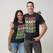 Kleurrijke Tekst Rugby T-shirt (Unisex)