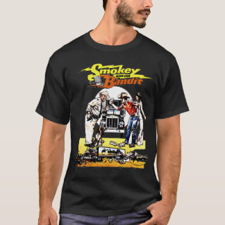 Kleurrijke tekst Smokey and the bandit auto filmku T-shirt