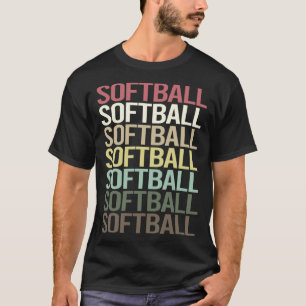 Kleurrijke Tekst Softbal T-shirt