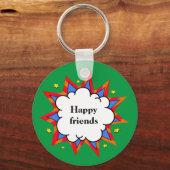 kleurrijke tekstballon sleutelhanger (Voorkant)