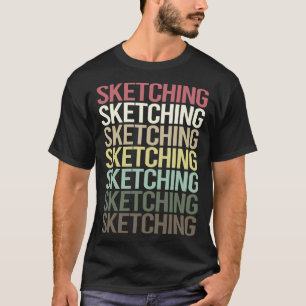 Kleurrijke Tekstschetsen T-shirt