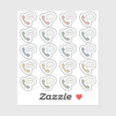  kleurrijke telefoons die herinneringsplanner roep sticker (Vel)