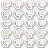  kleurrijke telefoons die herinneringsplanner roep sticker (Voorkant)