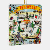 Kleurrijke  Tennessee kaart Keramisch Ornament (Rechts)