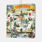 Kleurrijke  Tennessee kaart Keramisch Ornament (Links)