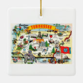 Kleurrijke  Tennessee kaart Keramisch Ornament (Achterkant)