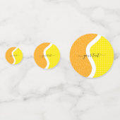 Kleurrijke Tennis Ball Aangepaste tekst Kinder Feu Confetti (Voorkanten)