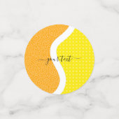 Kleurrijke Tennis Ball Aangepaste tekst Kinder Feu Confetti (Kleine voorkant)