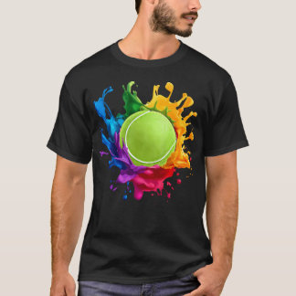Kleurrijke tennis sportartikelen voor t-shirt